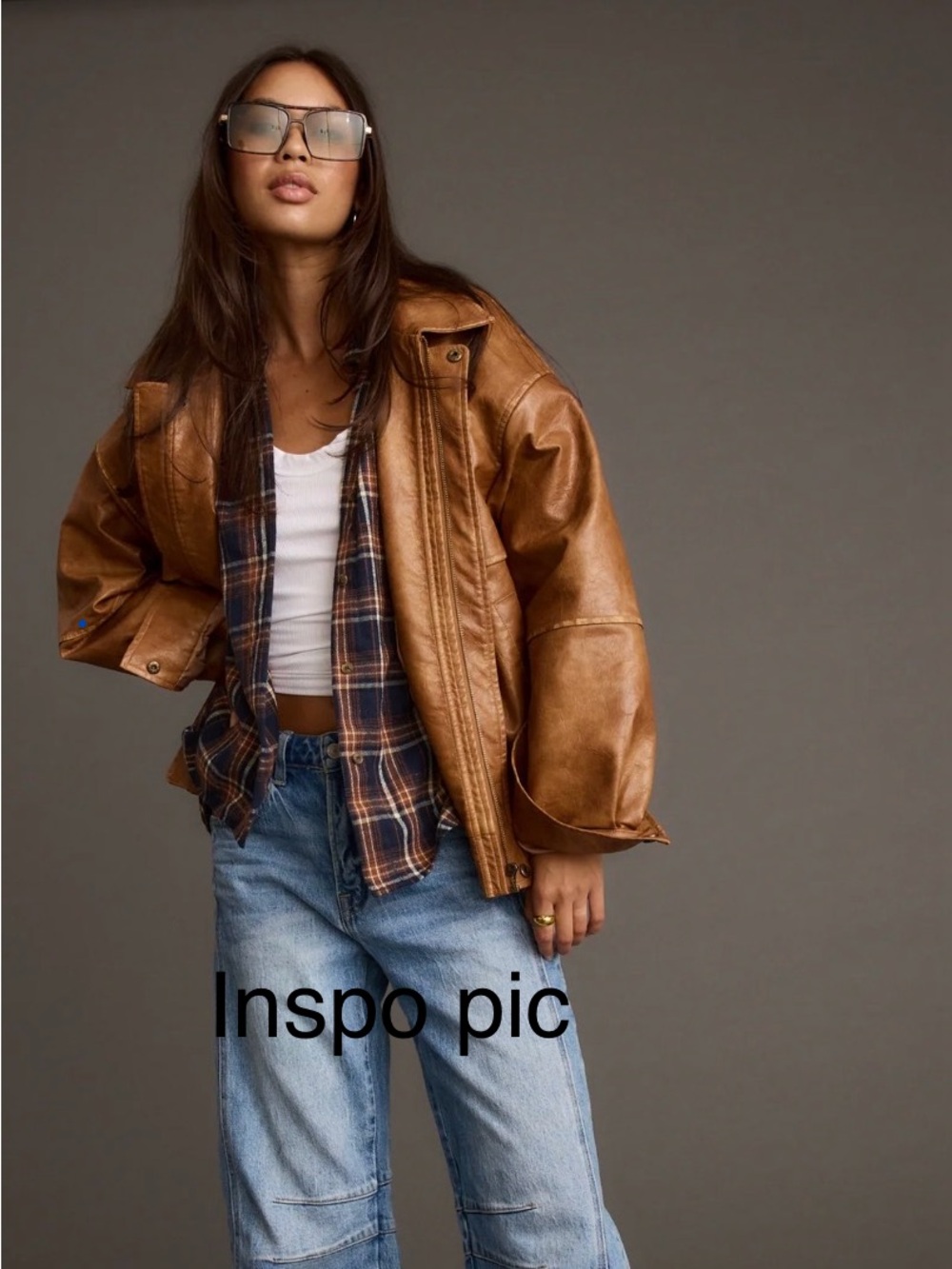 100% Brown Leather VTG Banana Republic Bomber Jacket